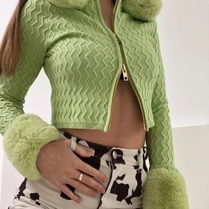 House of Sunny Island Peggy Cardigan, green